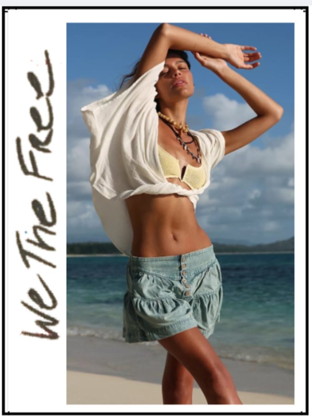 We The Free Fleur Denim Shorts